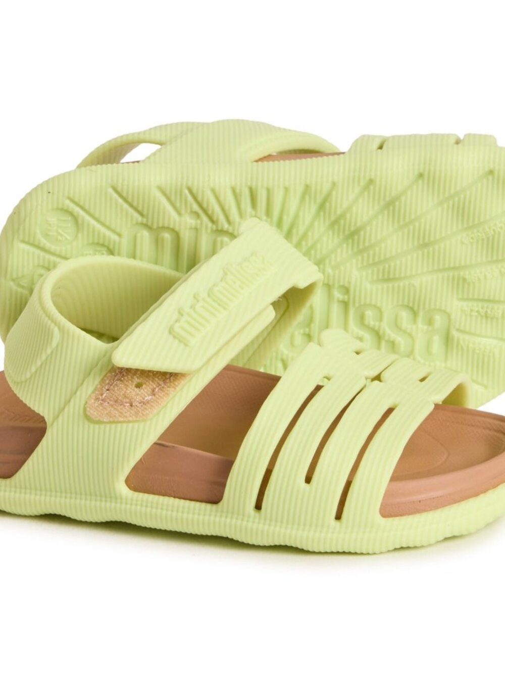 NEW MINI MELISSA Toddler Girls Kaiteki Sandals 9T Pastel Yellow Cushioned